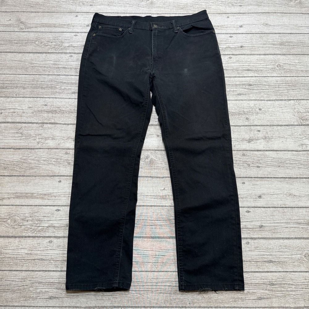 Levi's 541 Jeans Mens 36x32 Black Denim Tapered Leg Athletic Fit Mid Rise Rugged